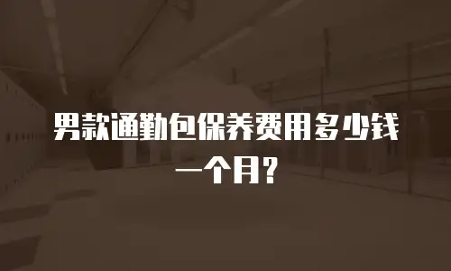 男款通勤包保养费用多少钱一个月？