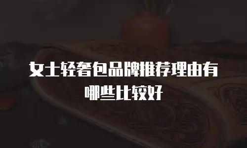 女士轻奢包品牌推荐理由有哪些比较好