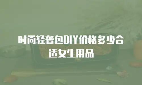 时尚轻奢包DIY价格多少合适女生用品