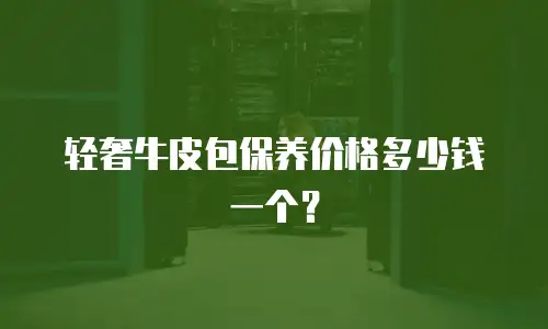 轻奢牛皮包保养价格多少钱一个？
