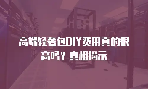高端轻奢包DIY费用真的很高吗？真相揭示