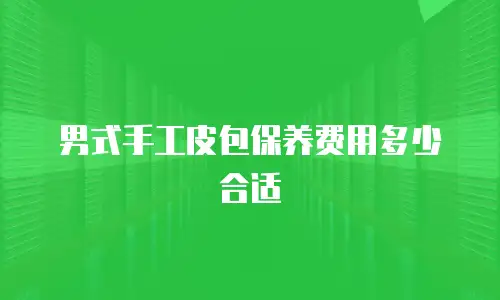 男式手工皮包保养费用多少合适