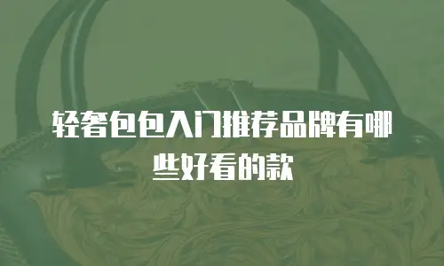 轻奢包包入门推荐品牌有哪些好看的款