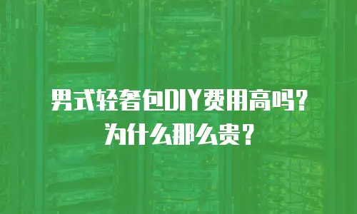 男式轻奢包DIY费用高吗？为什么那么贵？
