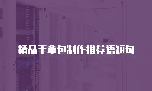 精品手拿包制作推荐语短句