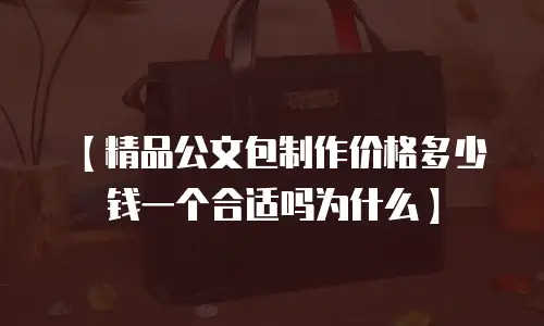 【精品公文包制作价格多少钱一个合适吗为什么】