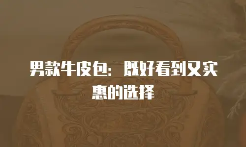 男款牛皮包：既好看到又实惠的选择