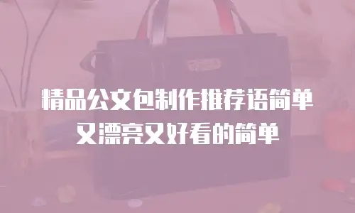 精品公文包制作推荐语简单又漂亮又好看的简单