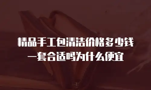 精品手工包清洁价格多少钱一套合适吗为什么便宜