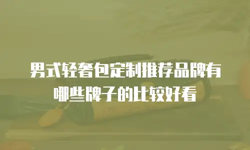 男式轻奢包定制推荐品牌有哪些牌子的比较好看