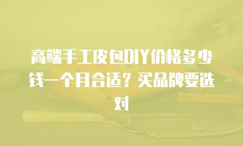 高端手工皮包DIY价格多少钱一个月合适？买品牌要选对