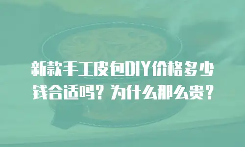 新款手工皮包DIY价格多少钱合适吗？为什么那么贵？