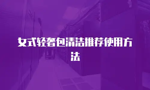 女式轻奢包清洁推荐使用方法