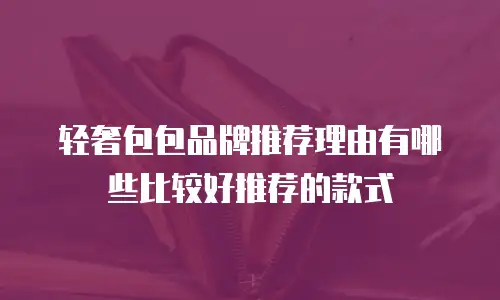 轻奢包包品牌推荐理由有哪些比较好推荐的款式