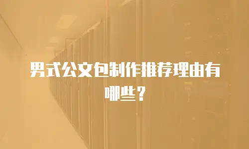 男式公文包制作推荐理由有哪些？