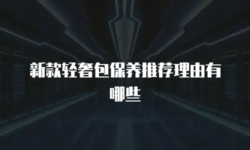 新款轻奢包保养推荐理由有哪些
