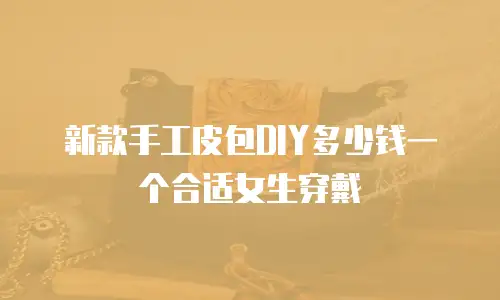 新款手工皮包DIY多少钱一个合适女生穿戴