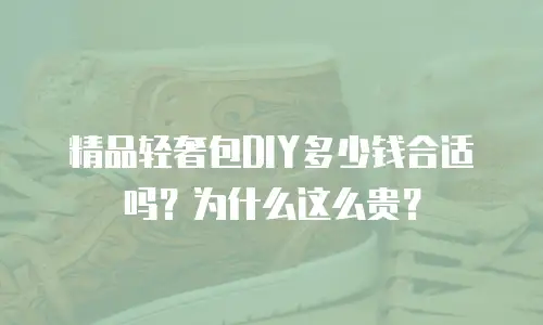 精品轻奢包DIY多少钱合适吗？为什么这么贵？