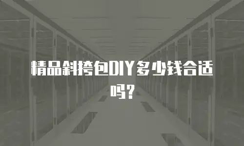 精品斜挎包DIY多少钱合适吗？