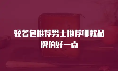 轻奢包推荐男士推荐哪款品牌的好一点