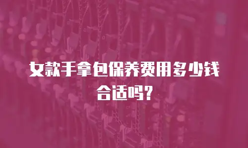 女款手拿包保养费用多少钱合适吗？