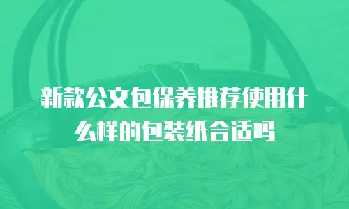 新款公文包保养推荐使用什么样的包装纸合适吗