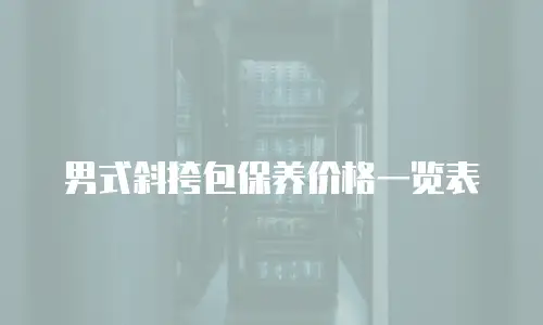 男式斜挎包保养价格一览表