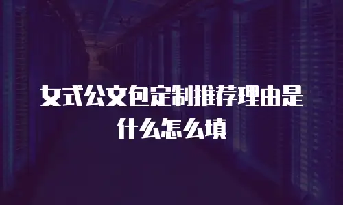 女式公文包定制推荐理由是什么怎么填