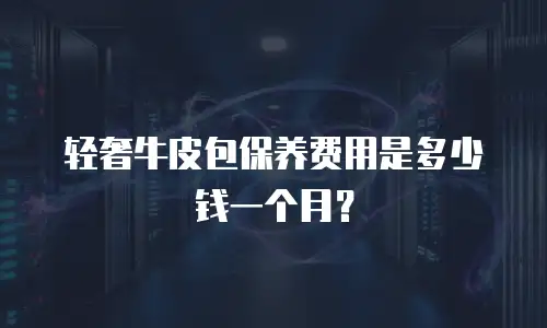 轻奢牛皮包保养费用是多少钱一个月？