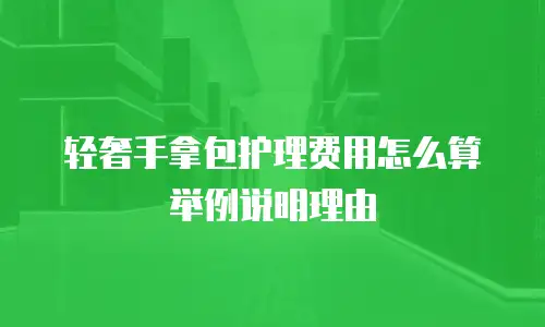 轻奢手拿包护理费用怎么算举例说明理由