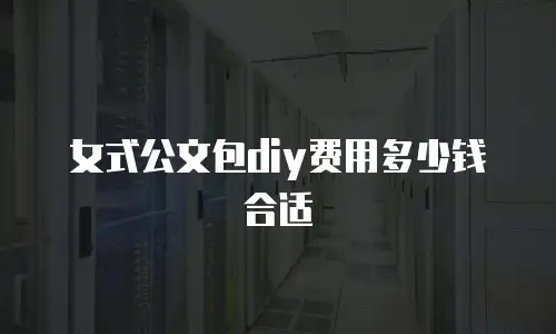 女式公文包diy费用多少钱合适