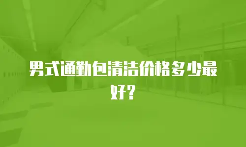 男式通勤包清洁价格多少最好？