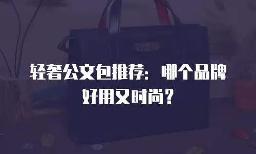 轻奢公文包推荐：哪个品牌好用又时尚？
