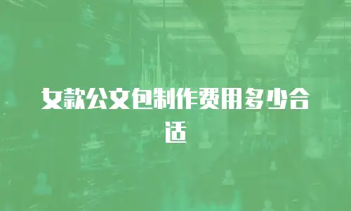 女款公文包制作费用多少合适