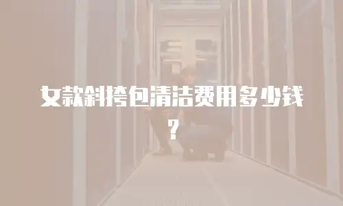 女款斜挎包清洁费用多少钱？