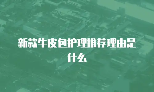 新款牛皮包护理推荐理由是什么