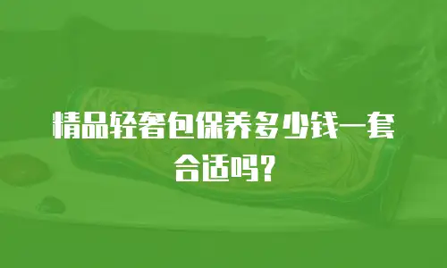 精品轻奢包保养多少钱一套合适吗？
