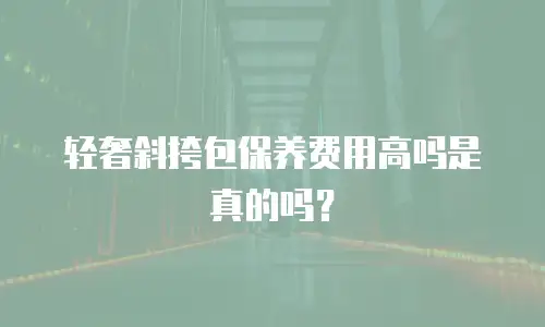 轻奢斜挎包保养费用高吗是真的吗？