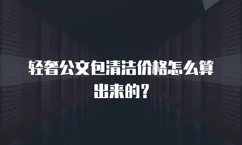轻奢公文包清洁价格怎么算出来的？