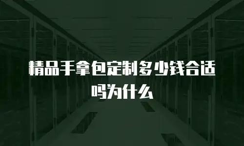 精品手拿包定制多少钱合适吗为什么