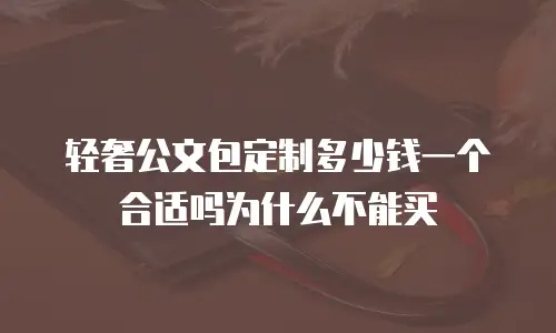 轻奢公文包定制多少钱一个合适吗为什么不能买