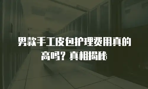 男款手工皮包护理费用真的高吗？真相揭秘