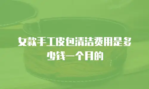 女款手工皮包清洁费用是多少钱一个月的