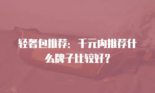 轻奢包推荐：千元内推荐什么牌子比较好？