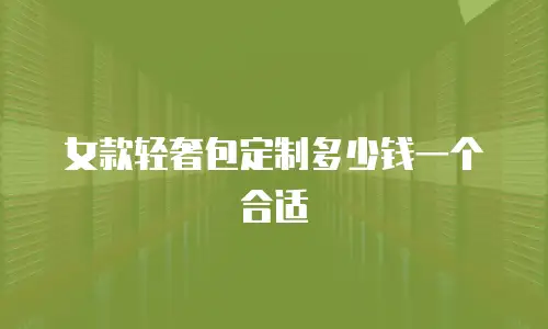 女款轻奢包定制多少钱一个合适