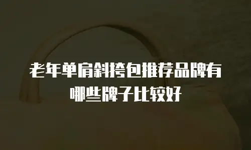 老年单肩斜挎包推荐品牌有哪些牌子比较好