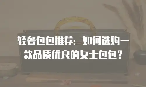 轻奢包包推荐：如何选购一款品质优良的女士包包？