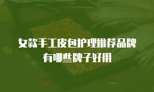 女款手工皮包护理推荐品牌有哪些牌子好用