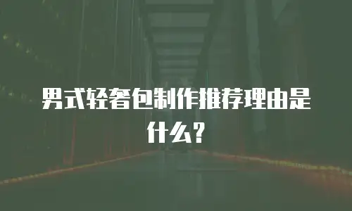 男式轻奢包制作推荐理由是什么？