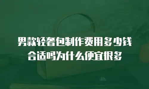 男款轻奢包制作费用多少钱合适吗为什么便宜很多